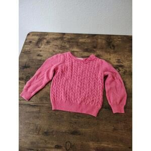 H&M Baby Girl Todler  Sweater preppy Bow academia Pink 18 mo 24 mo 2T